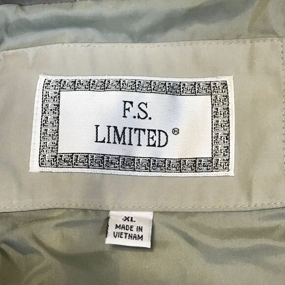 FS Limited Mens Removable Hood Jacket XL Full Zip Lined Pockets PU Coating New - Picture 9 of 13